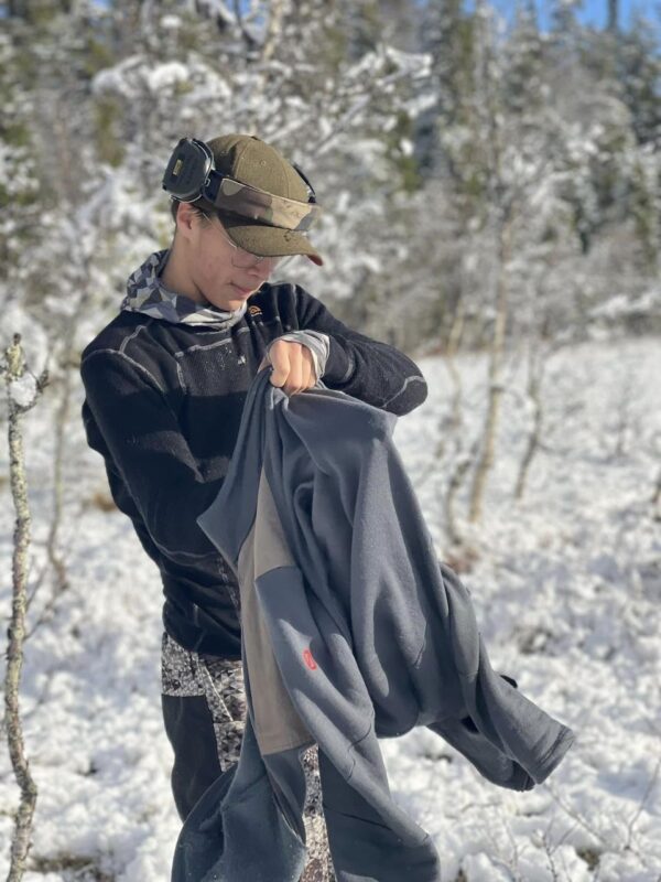 Merino & Ventile Midlayer • Iron Gate Grey solid colour - Image 7