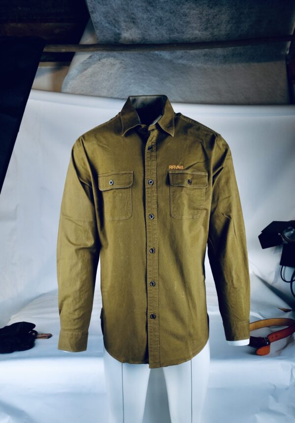 Fauna • Light waxed • Indian cotton canvas shirt • Olive Bronze - Image 2