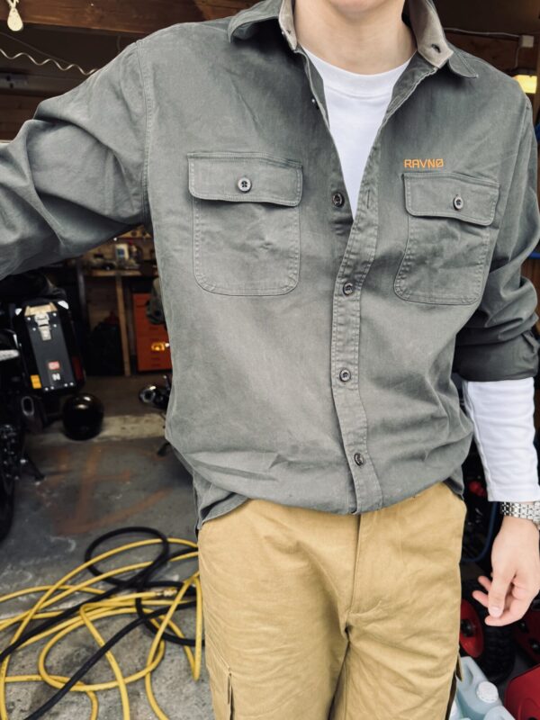 Fauna • Light waxed • Indian cotton canvas shirt • Dark Khaki - Image 4