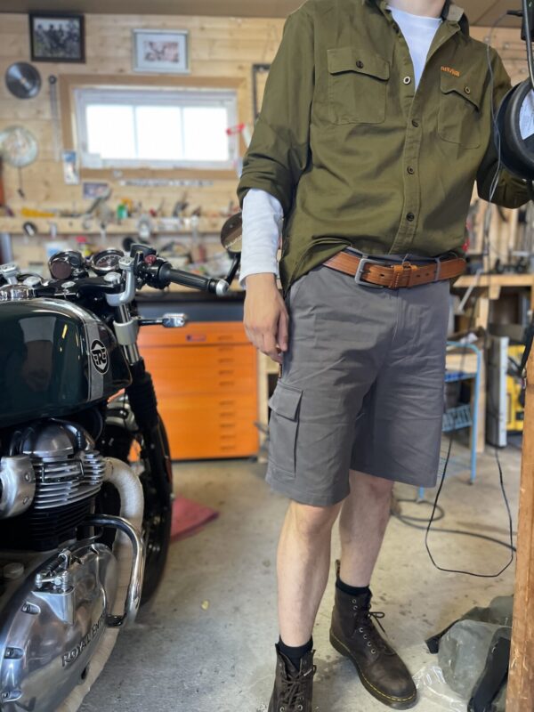 Summer Bum • Light Canvas, Indian cotton - shorts • Stone Grey - Image 5
